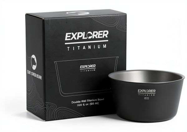 Explorer Bear Titanium Camping Bowl Foldable Heat Resistant-1
