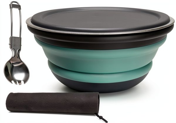 RMAMSCOV Collapsible Camping Bowl Blue Freezer Safe Adult-0