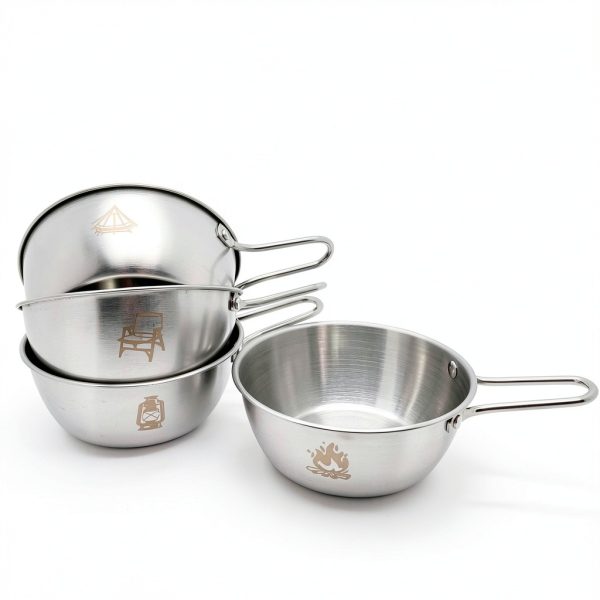 Pubgeer Stainless Steel Camping Bowl Set Durable Outdoor-1