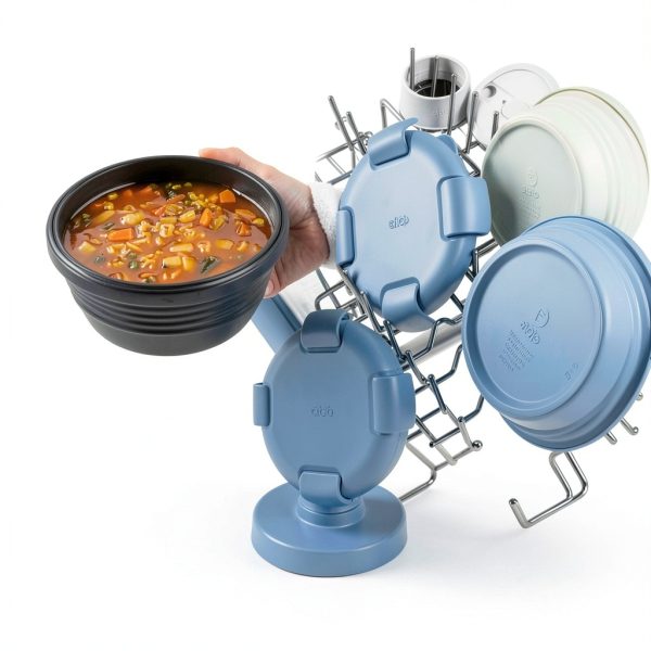 STOJO Collapsible Bowl Silicone Portable Camping Dishwasher-2