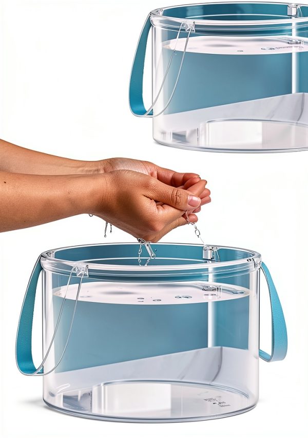 NentMent Folding Water Bucket Plastic Lightweight Camping-3