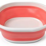 Hershii Collapsible Camping Bowl Pink White Lightweight-0