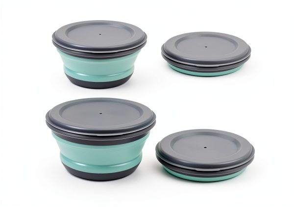 HPWFHPLF Collapsible Silicone Bowls Camping Picnic Set-1