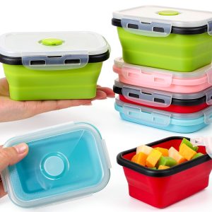 Potchen Collapsible Camping Bowls Silicone Dishwasher Safe-0
