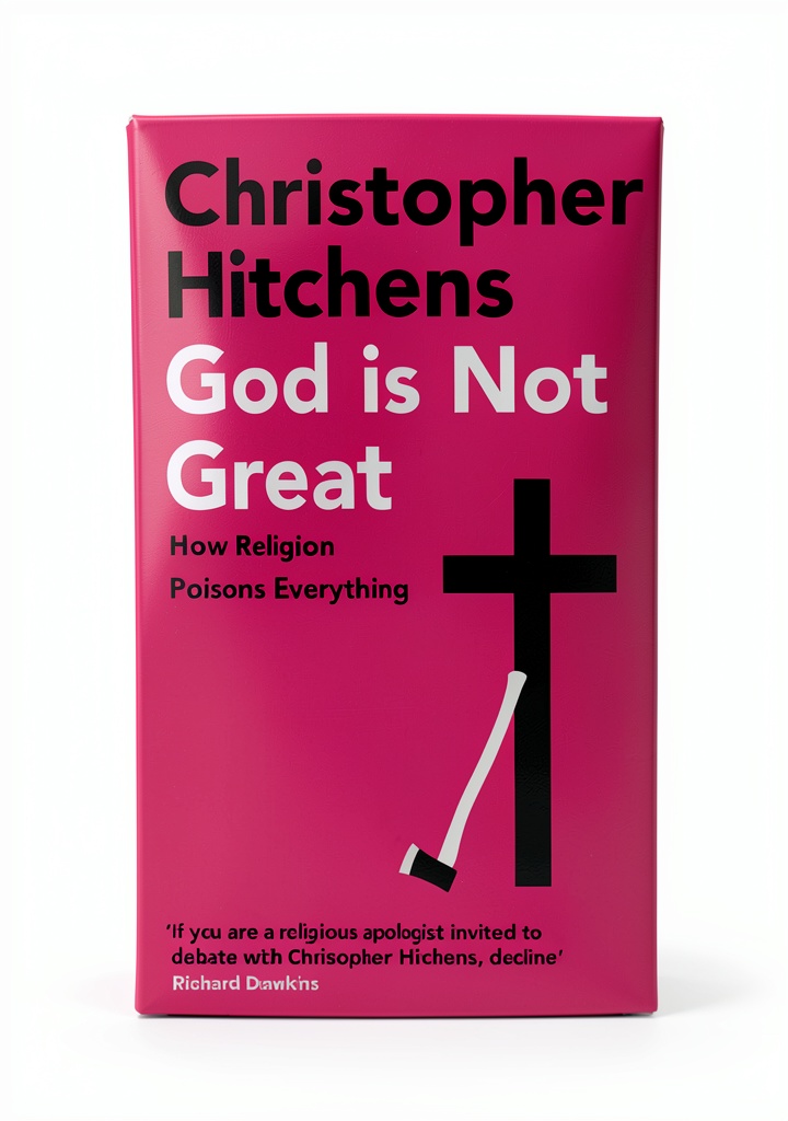 'Atheism book cover with enhanced typesetting features on a Kindle device'