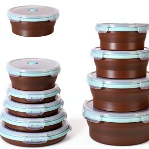 Meyeyaia Collapsible Camping Bowl Durable Silicone Space-0