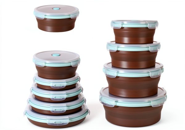 Meyeyaia Collapsible Camping Bowl Durable Silicone Space-0