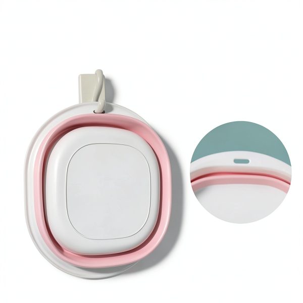 Hershii Collapsible Camping Bowl Pink White Lightweight-3