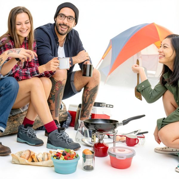 Suclain Collapsible Silicone Camping Bowls Foldable-3