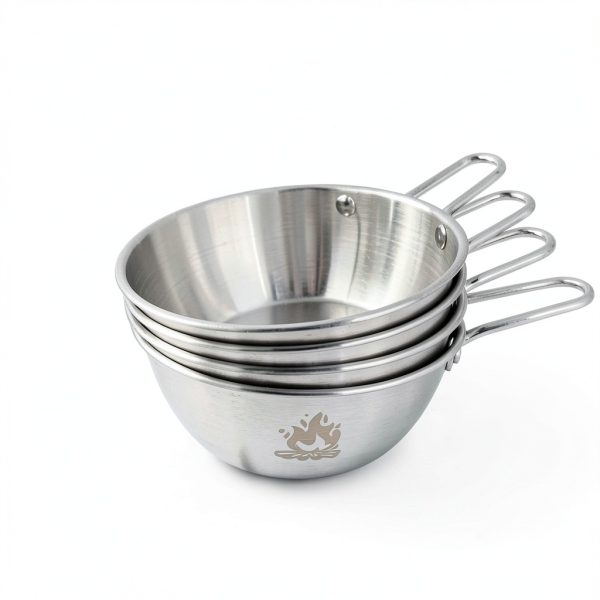 Pubgeer Stainless Steel Camping Bowl Set Durable Outdoor-6