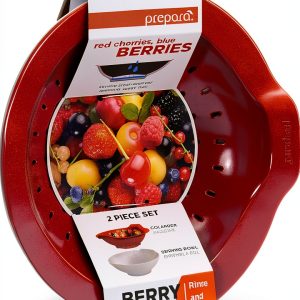 Prepara Berry Bowl Red White Dishwasher Safe Camping-0