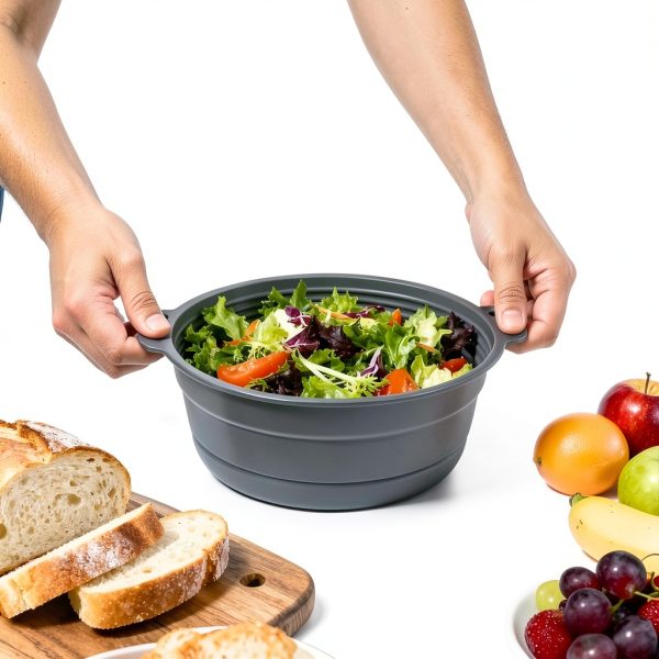Fchil Collapsible Silicone Bowl Camping Mixing Storage-4