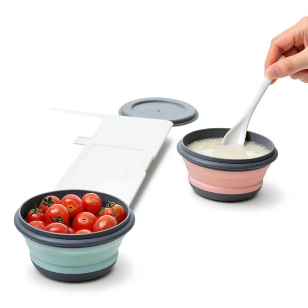 HPWFHPLF Collapsible Silicone Bowls Camping Picnic Set-6