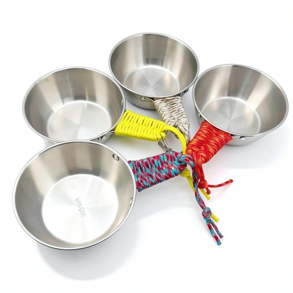 Pubgeer Stainless Steel Camping Bowl Set Durable Outdoor-4