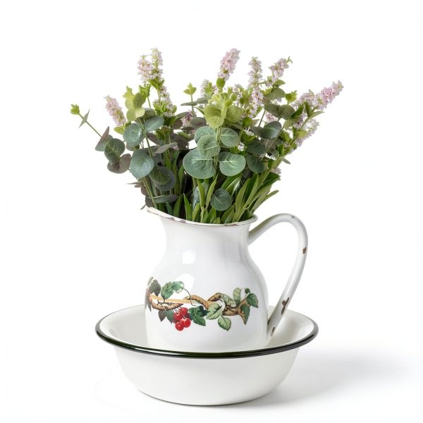 BCD Rustic Enamel Basin Metal Farmhouse Kitchen Decor-5