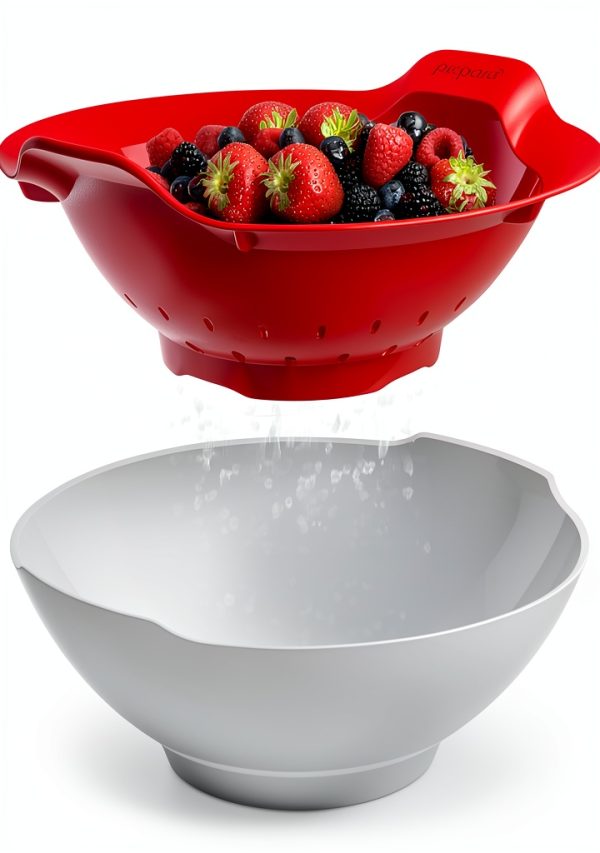 Prepara Berry Bowl Red White Dishwasher Safe Camping-1