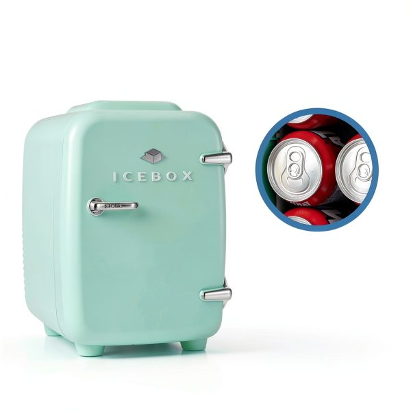 ICEBOX Mini Refrigerator 4L Compact Fridge Mint Green-1