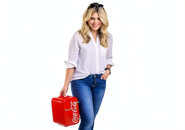 Cooluli Coca-Cola Vintage Chic 4L Mini Fridge Portable Red-5