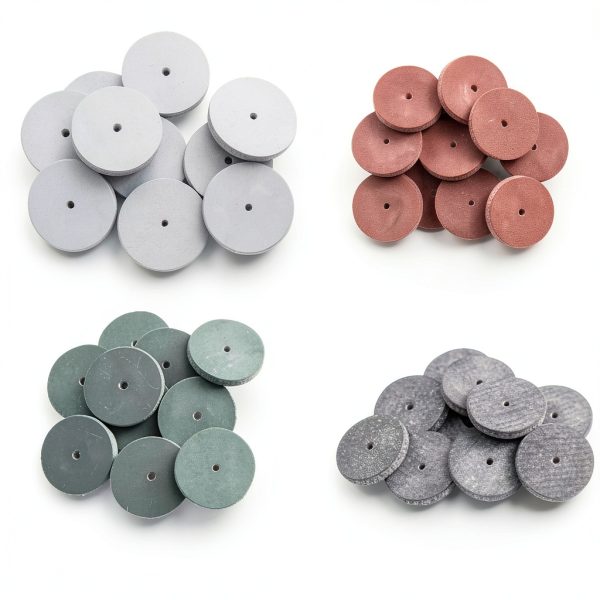 Silicone Rubber Polishing Wheels 40pcs + 12 Shank 4 Colors SaferCCTV-3