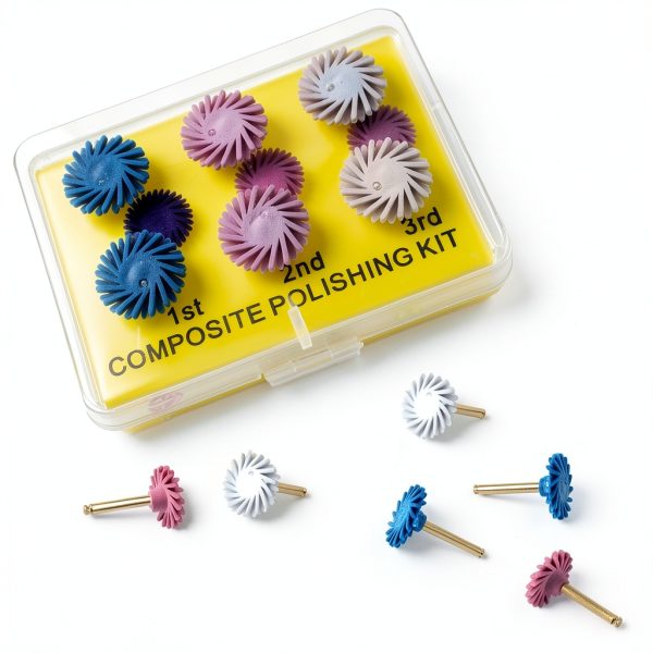 ZRruowin Dental Composite Resin Polishing Disc Kit 6PCS Diamond Wheels-0
