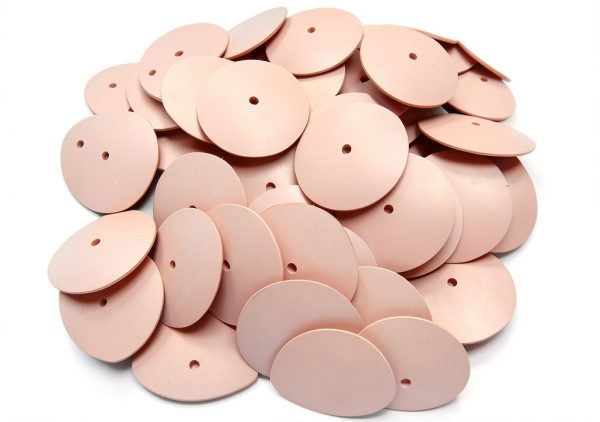 Knife Edge Silicone Polisher Wheels 5/8” Dia. Pink Extra Fine for Super Shine Pack of 10 Made in Germany-1