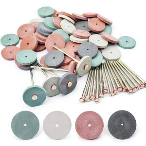 SaferCCTV Polishing Wheels Kit 40pcs Silicone with 12 Mandrels-0