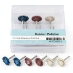 Dental Rubber Polisher RASHEER 6Pcs 14mm Diamond 3‑Stage Wheel Set-0