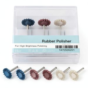 Dental Rubber Polisher RASHEER 6Pcs 14mm Diamond 3‑Stage Wheel Set-0