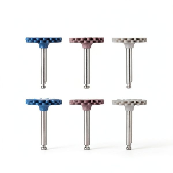 Dental Rubber Polisher RASHEER 6Pcs 14mm Diamond 3‑Stage Wheel Set-4